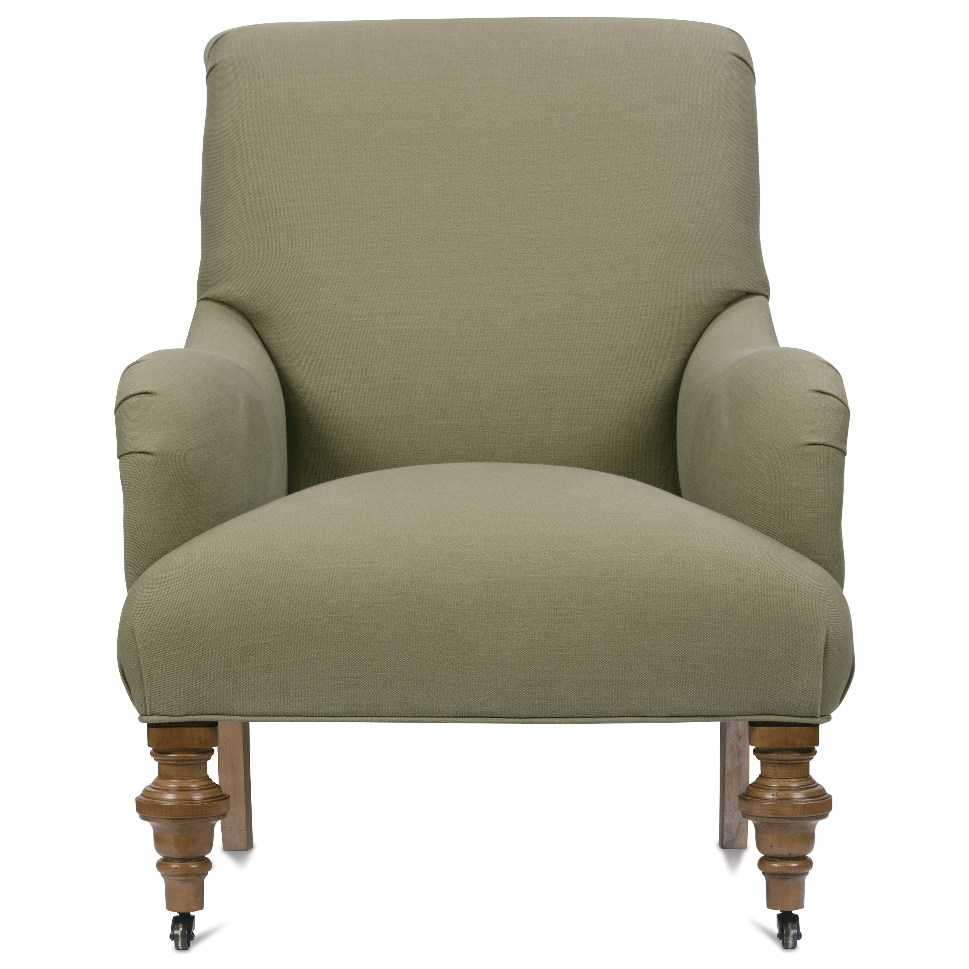Rowe Chairs and Accents C411000 Carlyle Upholstered Chair with Casters